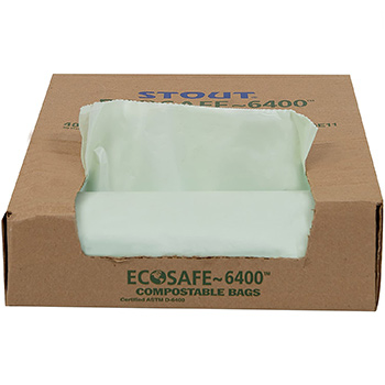 STOUT by Envision EcoSafe-6400 biodegradable Trash Bags box