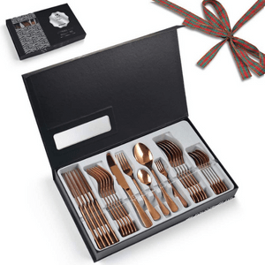 Sustainable Thanksgiving Gifts HAPPY KIT Rose Gold Flatware Gift Set