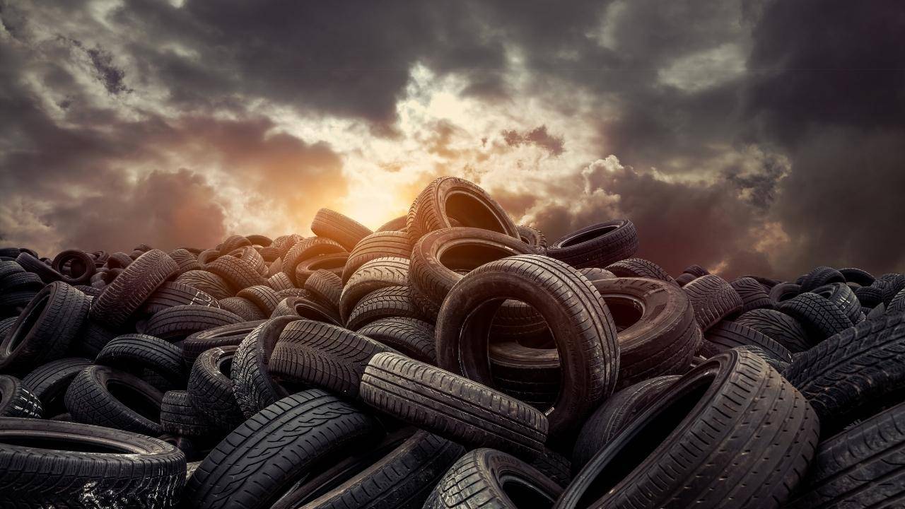 Old tire pile