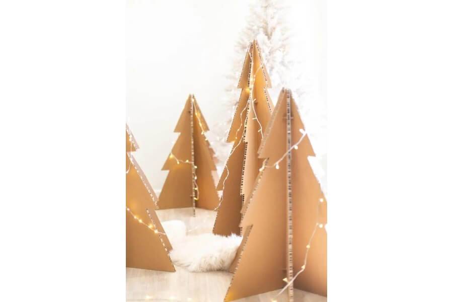 Giant Cardboard Christmas Tree DIY Christmas Decorations
