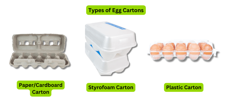 Types of egg cartons