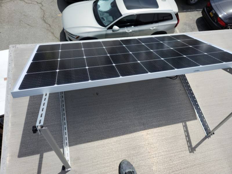 BougeRV solar panel installation with z bracket
